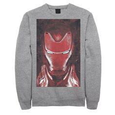 Мужской флисовый пуловер красного цвета с портретом «Мстители: Финал» и «Железный человек» Marvel
