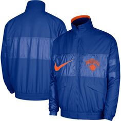 Мужская синяя куртка с молнией во всю длину New York Knicks Courtside Versus Capsule Nike