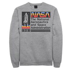 Мужской флисовый пуловер с полосатым логотипом NASA National Aeronautics Licensed Character