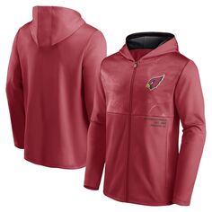 Мужская брендовая куртка с капюшоном на молнии во всю длину Cardinal Arizona Cardinals Defender Fanatics
