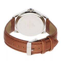 Мужские часы серебристого цвета с коричневым ремешком - CJ7108SL Caribbean Joe