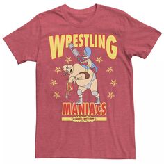 Мужская футболка с плакатом и портретом Beavis &amp; Butthead Wrestling Maniacs Licensed Character