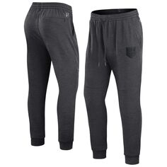 Мужские фирменные спортивные штаны для джоггеров Los Angeles Kings Authentic Pro Road Jogger с логотипом Heather Charcoal Fanatics
