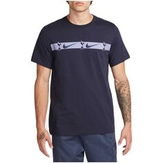 Мужская темно-синяя футболка с повторяющимся рисунком Тоттенхэм Хотспур Nike