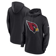 Мужской черный классический пуловер с капюшоном Arizona Cardinals Nike