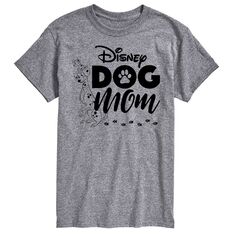 Футболка с рисунком Disney&apos;s Cats &amp; Dogs Big &amp; Tall Dog Mom Licensed Character, серый