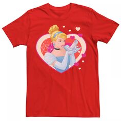 Мужская футболка Cinderella Valentine&apos;s Sparkle Hearts Disney