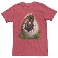 Мужская футболка с рисунком «Парк Юрского периода Raptor Breaking The Egg» Jurassic World