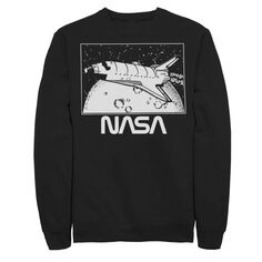 Мужская толстовка с логотипом NASA Shuttle Over The Moon Licensed Character