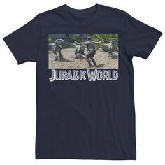 Мужская спортивная футболка с рисунком Jurassic World Owen Raptor Pack, Синяя Licensed Character, синий