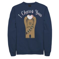 Мужской флисовый пуловер с рисунком Valentines I Chews You Chewbacca Star Wars