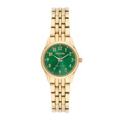 Женские часы с зеленым циферблатом золотого тона — 75-5304GNGP Armitron