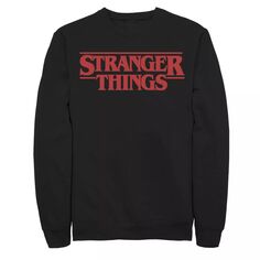 Мужской свитшот с однотонным логотипом Netflix Stranger Things, слева на груди Licensed Character