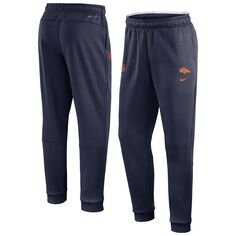 Мужские темно-синие брюки-джоггеры Denver Broncos 2023 Sideline Performance Nike