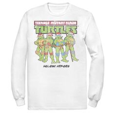 Мужская винтажная рождественская шляпа Санта-Клауса с черепахами ниндзя, групповая футболка с длинными рукавами Licensed Character