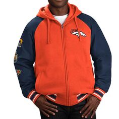 Мужская спортивная куртка Carl Banks Orange Denver Broncos Defender реглан с капюшоном на молнии во всю длину университетская куртка G-III
