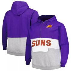 Мужская фиолетовая толстовка с капюшоном Phoenix Suns Big &amp; Tall Anorak с молнией до половины Fanatics