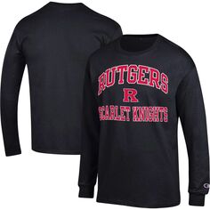 Мужская черная футболка с длинным рукавом Rutgers Scarlet Knights High Motor Champion