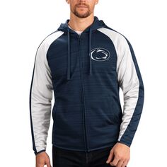Мужская спортивная куртка Carl Banks Navy Penn State Nittany Lions Neutral Zone реглан с молнией во всю длину спортивная куртка с капюшоном G-III