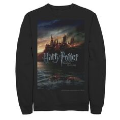 Мужской флисовый пуловер с плакатом Хогвартса и «Дары смерти» Harry Potter