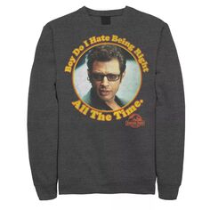 Мужской свитшот-пуловер «Парк Юрского периода: Ненавижу быть правым всегда» Licensed Character