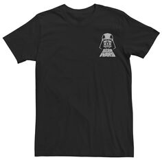 Мужская футболка с рисунком Дарта Вейдера на левой груди Star Wars