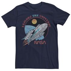 Мужская футболка NASA Explore The Universe Circle с портретом Licensed Character