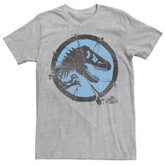 Мужская черно-синяя футболка с треснутым логотипом Jurassic World Licensed Character