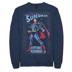 Мужская винтажная толстовка с плакатом DC Comics «Супермен в цепях» Licensed Character, синий