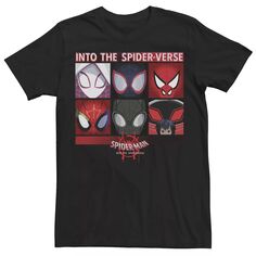 Мужская футболка с рисунком Spider-Man Spiderverse Square Group Marvel