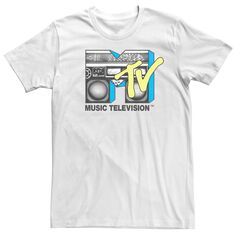 Мужская черно-желтая футболка с логотипом MTV Boombox Licensed Character