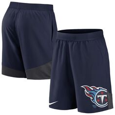 Мужские темно-синие эластичные шорты Tennessee Titans Performance Nike
