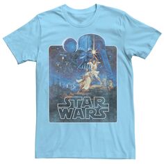 Мужская классическая футболка New Hope с винтажным плакатом и значком Star Wars