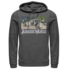 Мужской пуловер с капюшоном и принтом Jurassic World Owen Raptor Pack Trainer Licensed Character