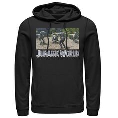Мужской пуловер с капюшоном и принтом Jurassic World Owen Raptor Pack Trainer Licensed Character, черный