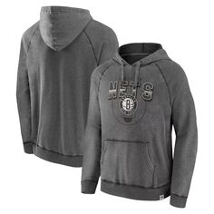 Мужской фирменный серый пуловер Brooklyn Nets Acquisition True Classics, толстовка с капюшоном Fanatics