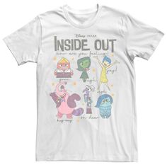 Мужская футболка с короткими рукавами Disney/Pixar Inside Out How Are You Feeling Group Photo Disney / Pixar, белый