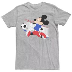 Мужская футболка с портретом французской футбольной формы с Микки Маусом Disney