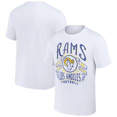 Мужская футболка NFL x Darius Rucker Collection от Fanatics белая винтажная футбольная футболка Los Angeles Rams