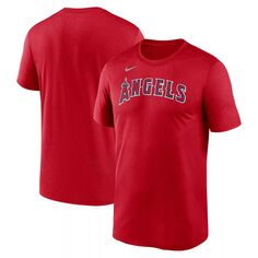 Мужская красная футболка с надписью Los Angeles Angels New Legend Nike