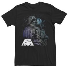 Мужская футболка с рисунком Artsy Group Shot Star Wars, черный