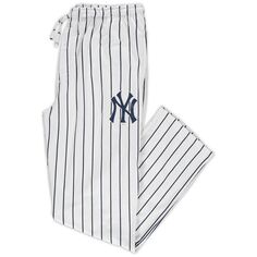 Мужские спортивные брюки белого/темно-синего цвета New York Yankees Big &amp; Tall в тонкую полоску