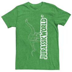 Мужская футболка с длинным вырезом и логотипом динозавра Jurassic World