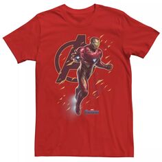 Мужская футболка с рисунком «Мстители: Финал» и «Железный человек» в позе действий Marvel