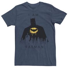Мужская футболка с плакатом I Am Batman Skyline DC Comics