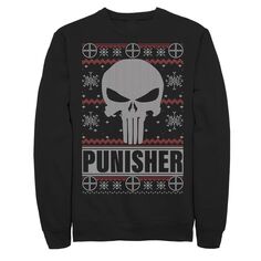Мужской рождественский свитшот с черепом Marvel Punisher Licensed Character
