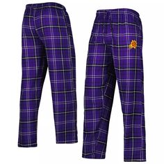 Мужские спортивные фланелевые пижамные штаны в клетку Phoenix Suns Ultimate Purple/Black