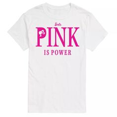 Розовая футболка с рисунком Big &amp; Tall Is Power Barbie