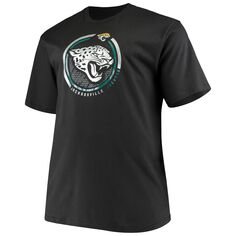 Мужская черная футболка с логотипом Jacksonville Jaguars Big &amp; Tall Color Pop Fanatics