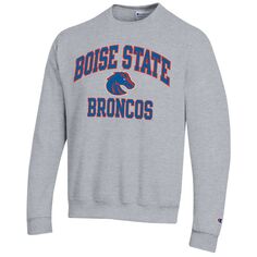 Мужской пуловер с высоким мотором Heather Grey Boise State Broncos Champion